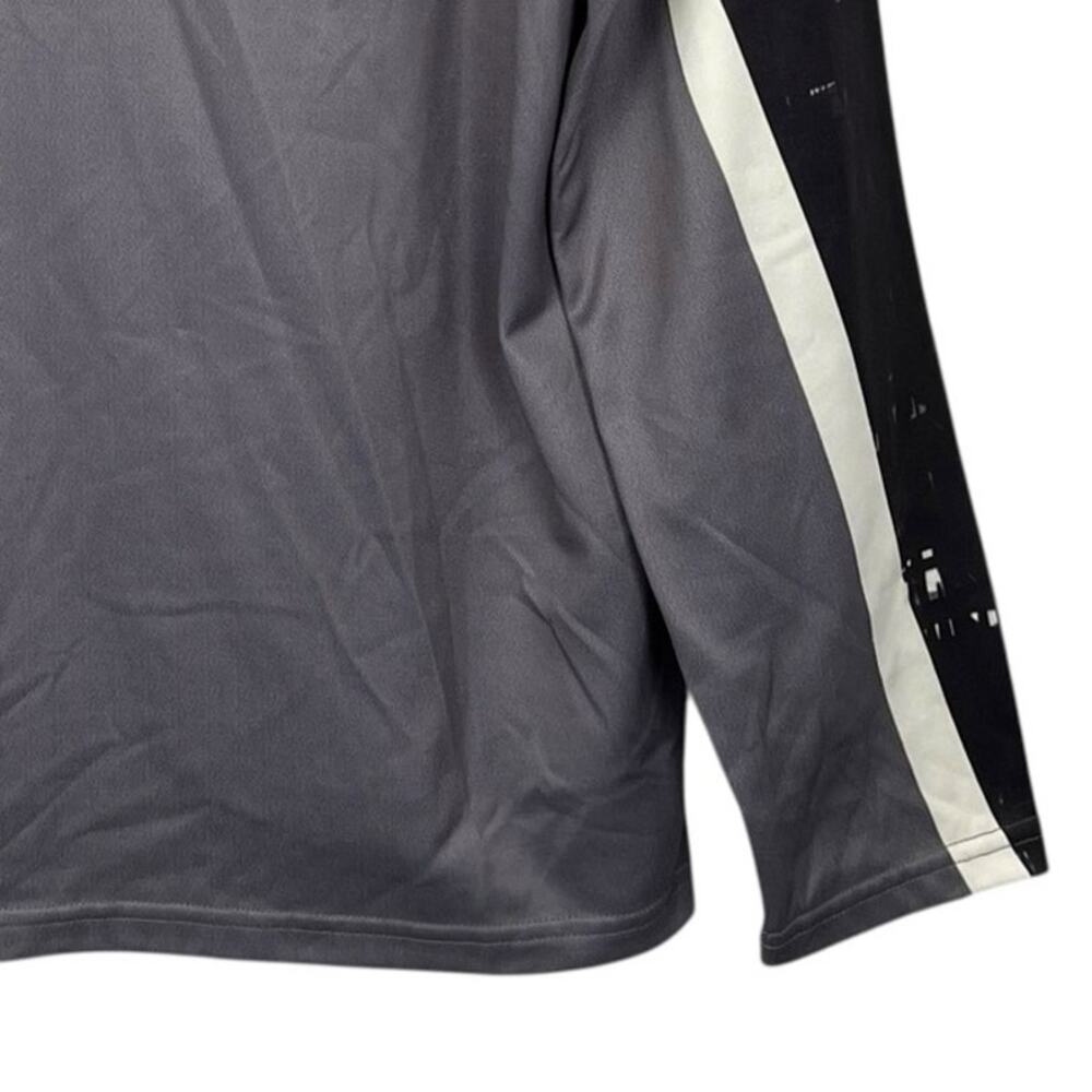 Spyder Mens Pullover 1/4 Zip Size Large Gray Black Lightweight Long Sleeve - Picture 3 of 9